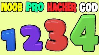 NOOB vs PRO vs HACKER vs GOD in Number Run 3D (NEW UPDATE) - All Levels Gameplay, MAX LEVEL