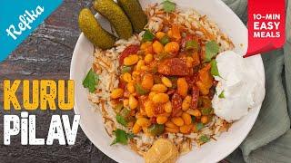 Easy, Affordable, Heavenly Meals Under 10 Mins | KURU FASULYE & PILAV—Turkish White Bean Stew & Rice