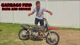 The FREE Pit Bike RUNS and RIDES!