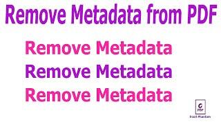 How to Remove Metadata from PDF Document in Foxit PhantomPDF
