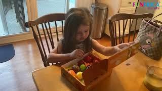 FUNERICA Cutting Play Food Fruits and Vegetables - with Knife & Cutting Board - Pretend Toy Kitchen