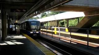 The first of the new SkyTrain cars arrives at Edmonds Station!