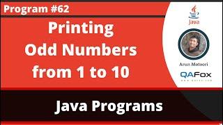Java program to print the odd numbers from 1 to 10