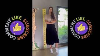 Tall giant big girl height comparison with baby Giraffe #Height #Natalia Vieru