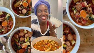 Everything In The Pot Minestrone Soup | Thick And Hearty Soup Recipe | How To Cook