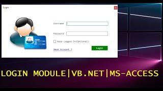 VB.NET - Create login form using | ACCESS DATABASE | LOGIN + REGISTRATION + FORGET PASSWORD