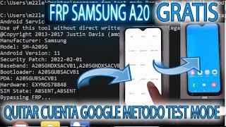 FRP SAMSUNG A20 COMO QUITAR CUENTA GOOGLE NUEVO METODO UN CLICK CUALQUIER SEGURIDAD A205