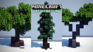  Minecraft Architecture: Custom Trees (Oak, Spruce, Acacia)