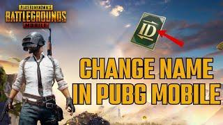 How to Change Name in Pubg Mobile 2024?