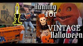 Hunting for Vintage Halloween decor in an antique shop! 🪞