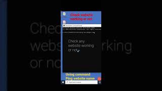 How to check any website working or not using command :ping #iertianstech #shorts