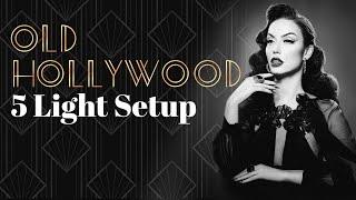 5 Light Old Hollywood Style Glamour Setup