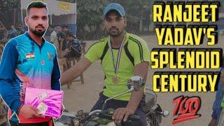Ranjeet Yadav's Splendid Century || Hard-hitting Batting ||