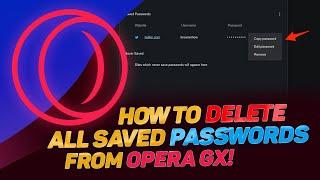 How to Delete ALL Saved Passwords from Opera GX