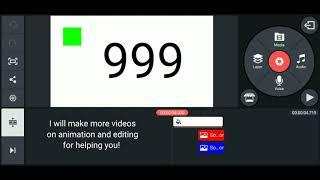 Making an animation of subscribe count from 999 to 1k  - quick learn!!