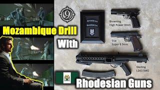 "Mozambique Drill" from Rhodesia or the USA? (w/ BHP, Star 9mm, Sterling- Rhodesian service weapons)