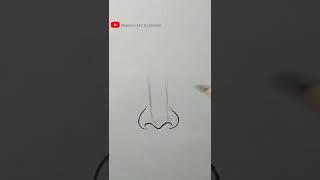 Nose Drawing Easy trick #nosedrawing #sketch #DrawingTrick #satisfying