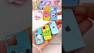 DIY miniature iPhone cover #shots #miniature #miniaturecrafts  #miniatureworld #youtubeshorts #craft