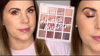 Wet n Wild Always Blushin' Tutorial  Pink Glitter Drugstore Festival Makeup look