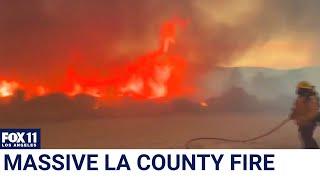 Post Fire burns Gorman area of LA County