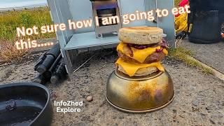 I made a cheese burger #cheeseburger #silverantoutdoors #lixada