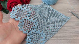 Continuous Knitting/Crochet: Flower Pattern for Summer Blouses, Table Runners, Skirts, Dresses, Tops