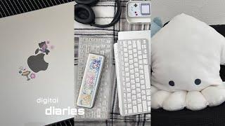 digital diaries  | unboxing macbook, studying, mini desk tour