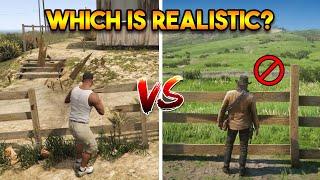IS RDR 2 REALLY MORE REALISTIC THAN GTA 5? (GTA 5 VS RDR 2 DETAILS COMPARISON)