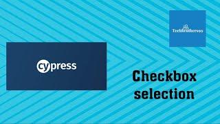 How to select checkbox in cypress