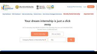 Register on AICTE Virtual Internship Portal Part-I