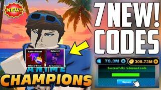 7NEW UPDATE CODES FOR ANIME CHAMPION SIMULATOR ROBLOX CODES 2024 - ACS CODES