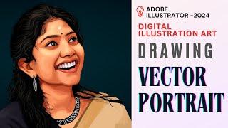 How to make a Beautiful Vector Portrait in adobe illustrator | Realistic Cartoon Yourself
