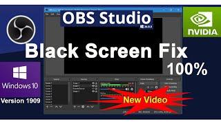 OBS Studio Black screen fix (Hindi) Windows 10 1909 new video 2020