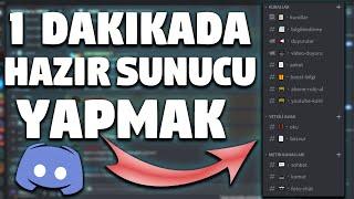 1 DAKİKADA GELİŞMİŞ DİSCORD SUNUCUSU KURMAK! - Discord Sunucu Kurma [2022]