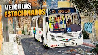 VEICULOS ESTACIONADOS NO PONTO FINAL DO ONIBUS! GTA 5 - BusVlog #157