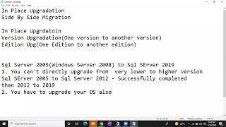 Sql Server Upgradation