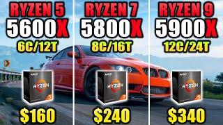 R5 5600X vs R7 5800X vs R9 5900X - How much Performance Difference?