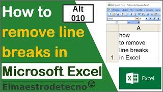 How to remove line breaks in Excel