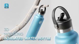 3D Insulated Water Bottle Product Modeling Tutorial - 3dsmax