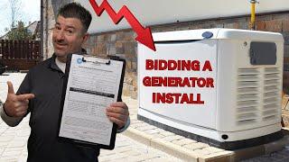 Electrical contractor bids on new backup generator installation #electricalcontractor #electrician