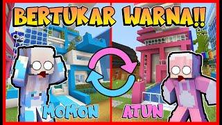 ATUN & MOMON TIBA2 BERTUKAR WARNA.. ATUN JADI PINKY GUYS !! Feat @sapipurba Minecraft