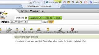 How to mask and forward a domain name with GoDaddy.com