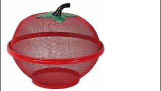 AGWorld Apple Shape Fruit and Vegetable basket with net cover | Insect Proof | Drain Wash