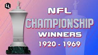 NFL All Championship Winners 1920-1969