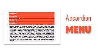 Simple Accordion Menu Using HTML And CSS Only