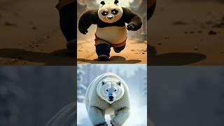 Kung Fu Panda vs Bear vs ( Penguin , Wolf , Monkey , Moose , Dear ) Battle