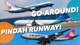 Wow!! Pesawat Tidak Jadi Mendarat, Pindah Arah Runway & Spotting Cargo 747, Emirates, Turkish, dll.