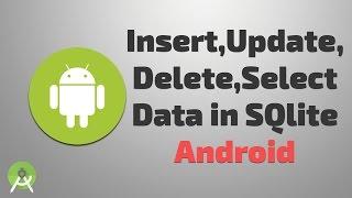 insert update delete select data in sqlite android