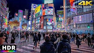 Tokyo Japan - Shibuya evening walk • 4K HDR