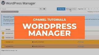 cPanel Tutorials - WordPress Manager